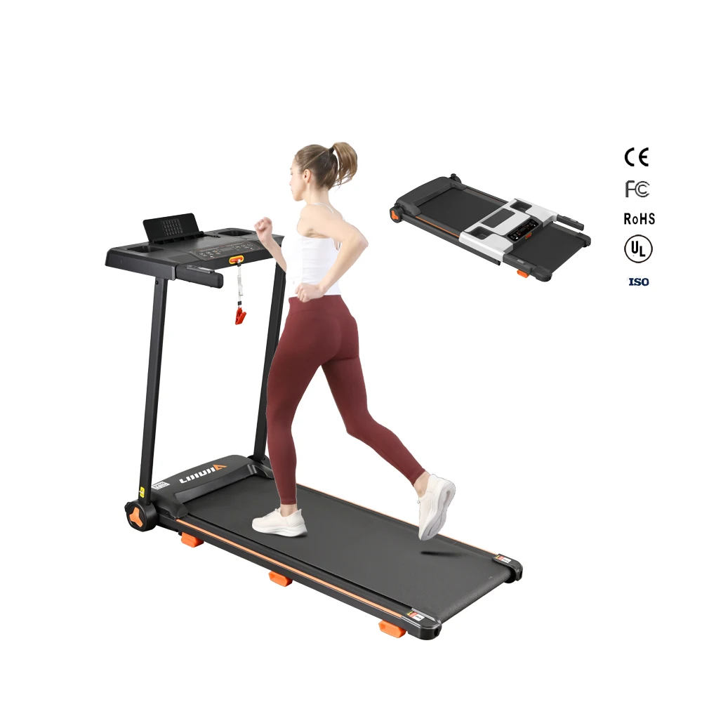 Home Sport Foldable Portable Electric Treadmill with LED Screen Manual Incline 1.5HP Motor for Home Use