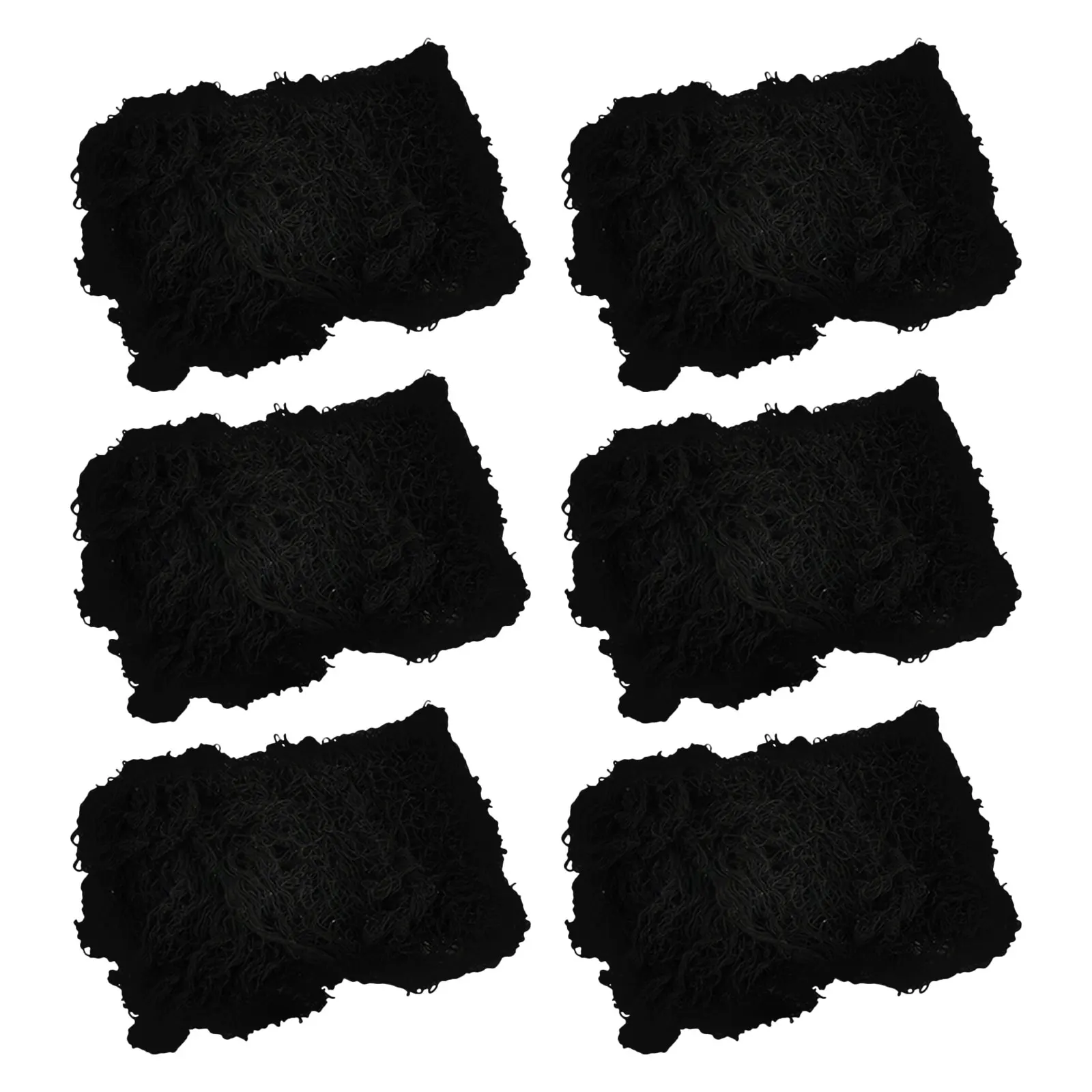 

6Pcs Halloween Black Spooky Gauze Cloth Large Scary Creepy Fabric Decoration for Haunted House Windows Doorways Outdoor Party