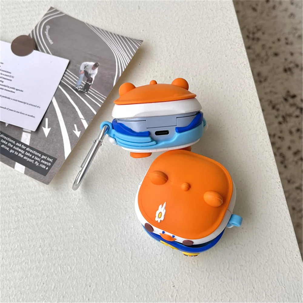 Cartoon Earphone Cases For Samsung Galaxy Buds 2 Live Pro 2 Protect Cover Silicone Soft With Keychain For Samsung Galaxy Headset