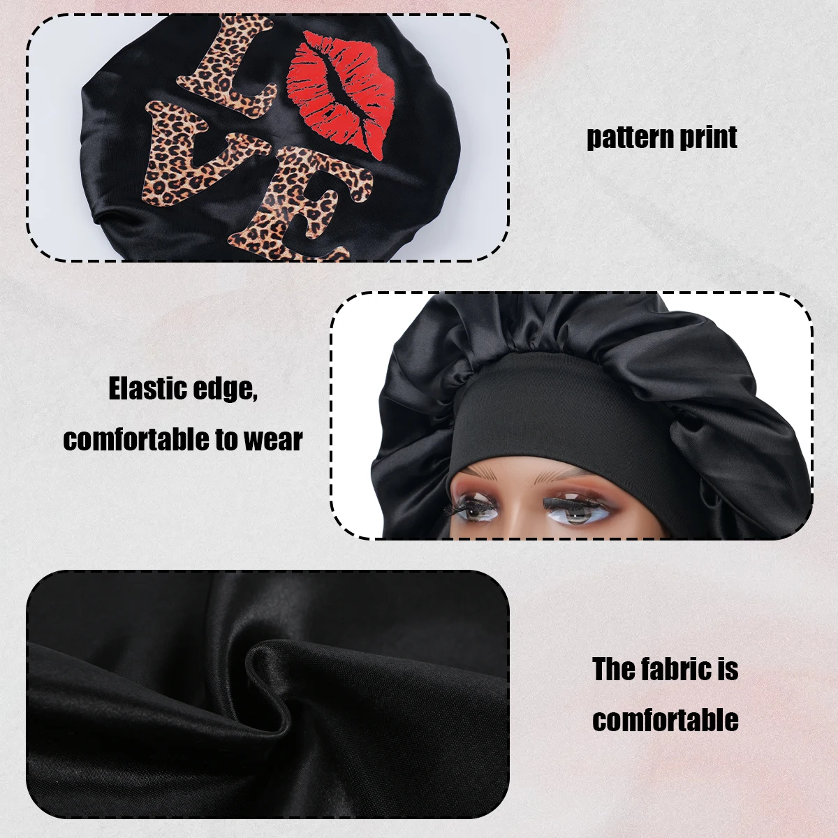 1PC Starry Night Print Single Layer Shower Cap & Sleeping Cap for Real Hair Wigs Protection Bonnet