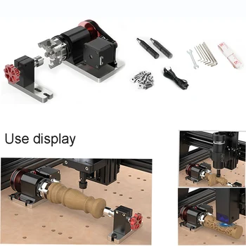 TTC450 CNC 4th Axis Set CNC Laser Engraver Rotary Module Kit Engraving Module for Cylindrical Objects CNC Milling Machine