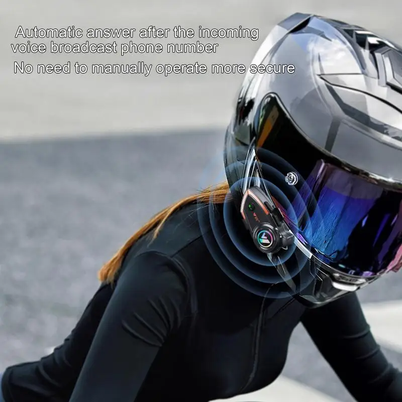 Motorcycle Helmets Wireless Bluetooth-Compatible Headset Moto Helmet HIFI Headphone 500m Motorcycle Earphone for Women Men Rider