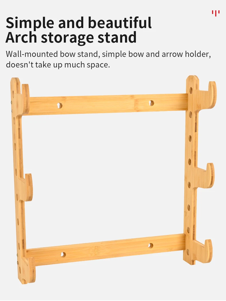 Bogenhalter aus Holz zur Wandmontage, Pfeilaufbewahrungshalter für Recurve Takedown Longbow, Bogenschießzubehör – Detail 8