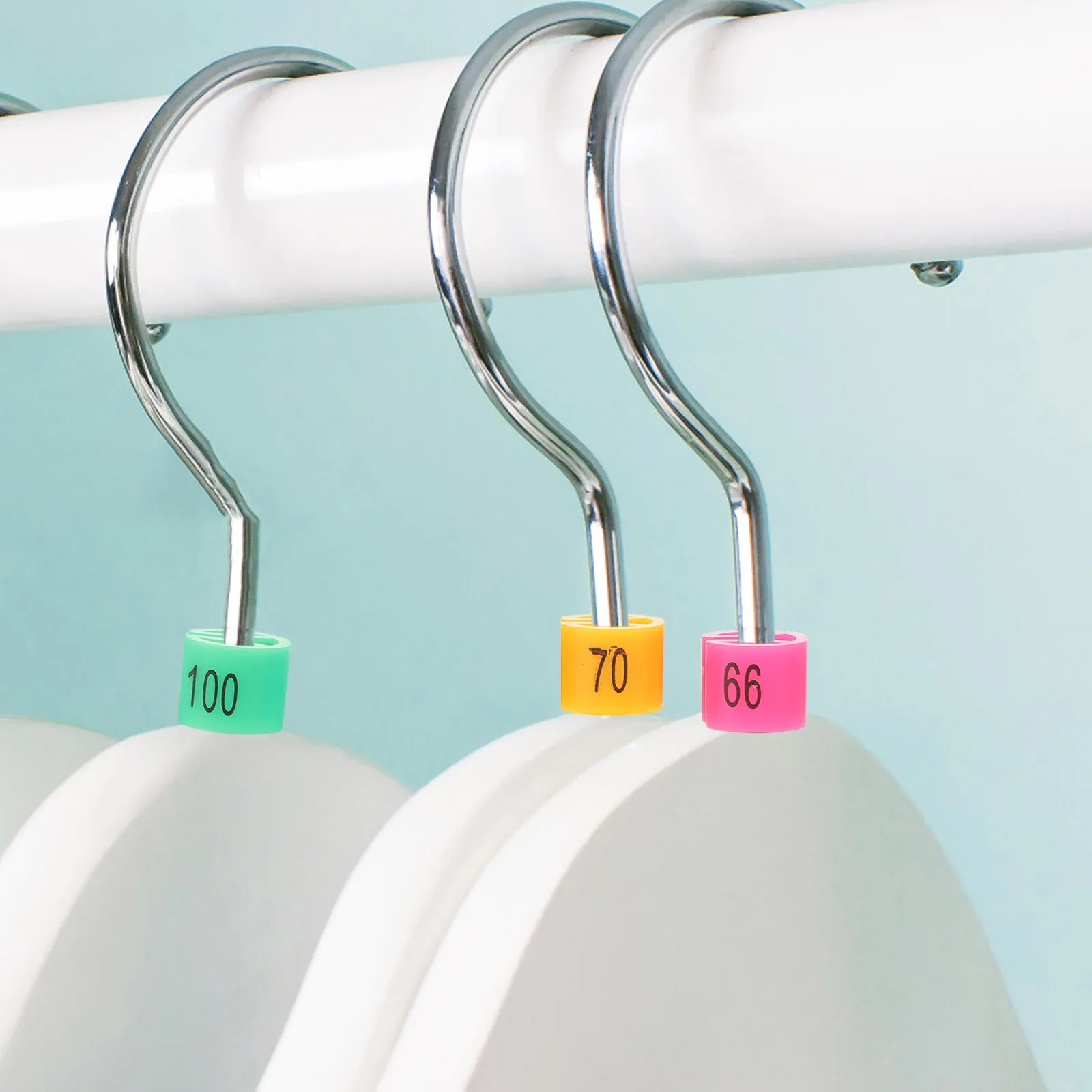 

COHEALI 160PCS Kids Hanger Size Markers Color Coded Plastic Clothing Tags Garment Sizing for Wardrobe Organization