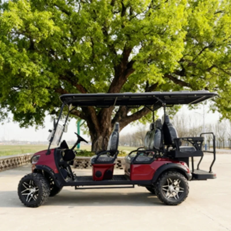

72 В 4-колесный грузовой багги с питанием от литиевой батареи 2, 4, 6, 8-местный экскурсионный автомобиль, 30% максимальный электрический тележок для гольфа на склоне