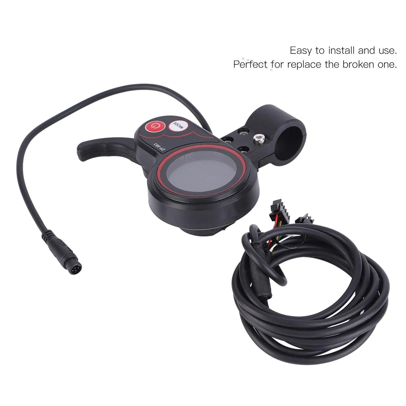 LH100 E-Bike Display Thumb Throttle 24V/36V/48V/60V 6-Pin Speedometer Control Panel for electric Scooters