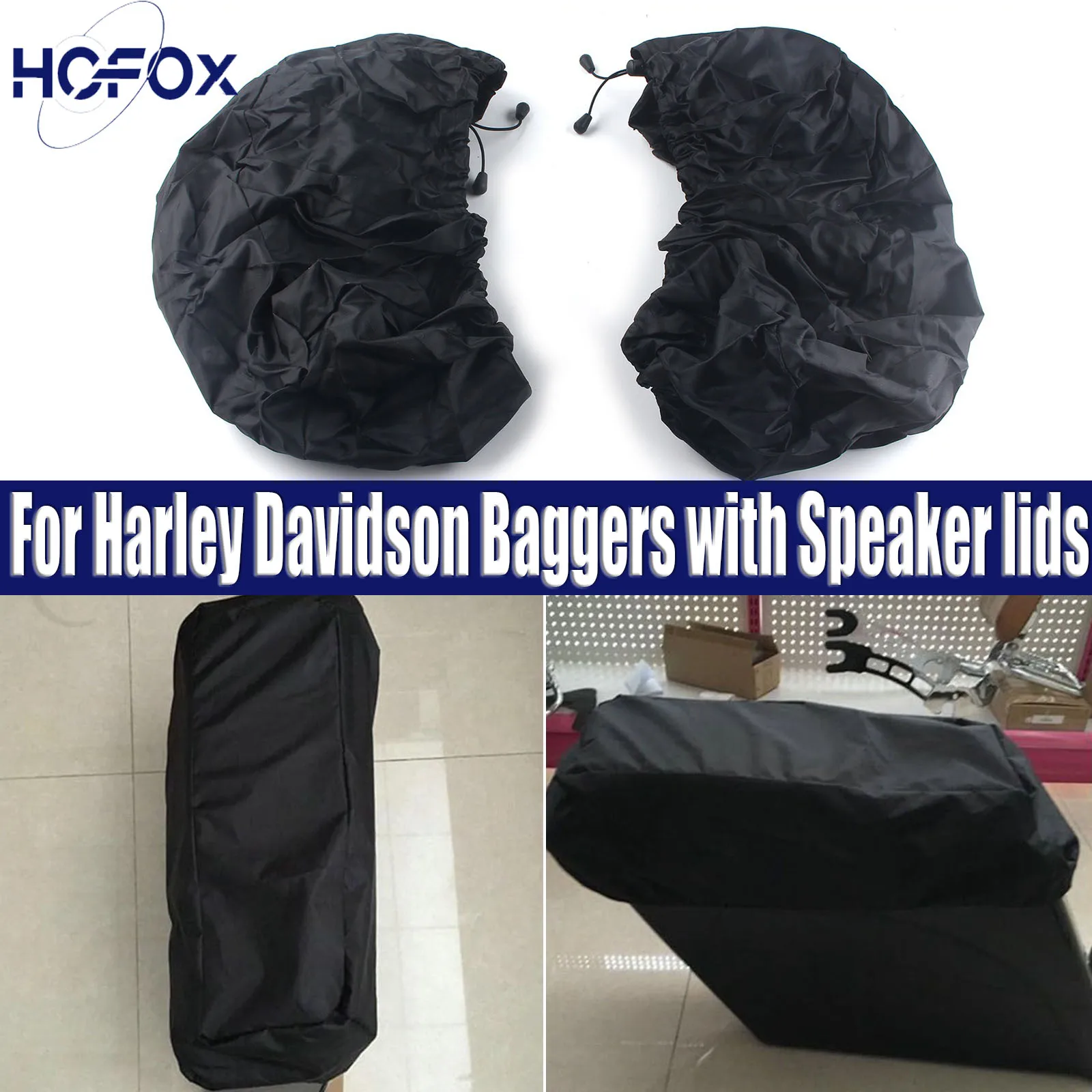 

For Harley Davidson Baggers with Speaker lids Waterproof Saddle Bag Speaker Audio Lid Bras/ Lid Covers
