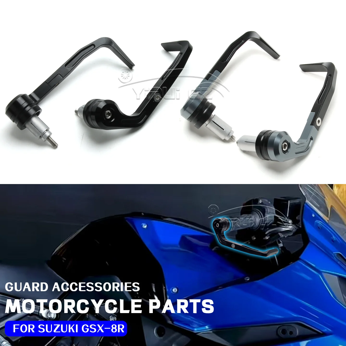 

For SUZUKI GSX-8R GSX-8R 8R R 7/8"Handlebar Protectors Universal handlebar protection Brake Lever Guard CNC Aluminium Universal