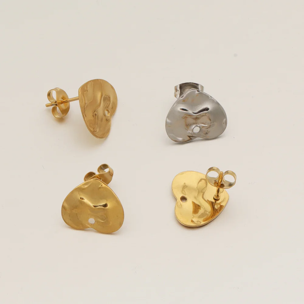 

Cordial Design 12*13MM 100Pcs Earrings Stud/Stainless Steel/Hand Made/Heart/DIY Earrings/Jewelry Findings & Components #194402