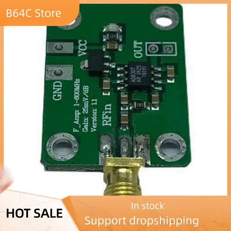 

B64C 10X AD8307 RF Power Meter Logarithmic Detector Power Detection 1-600Mhz RF Detector Power Meter