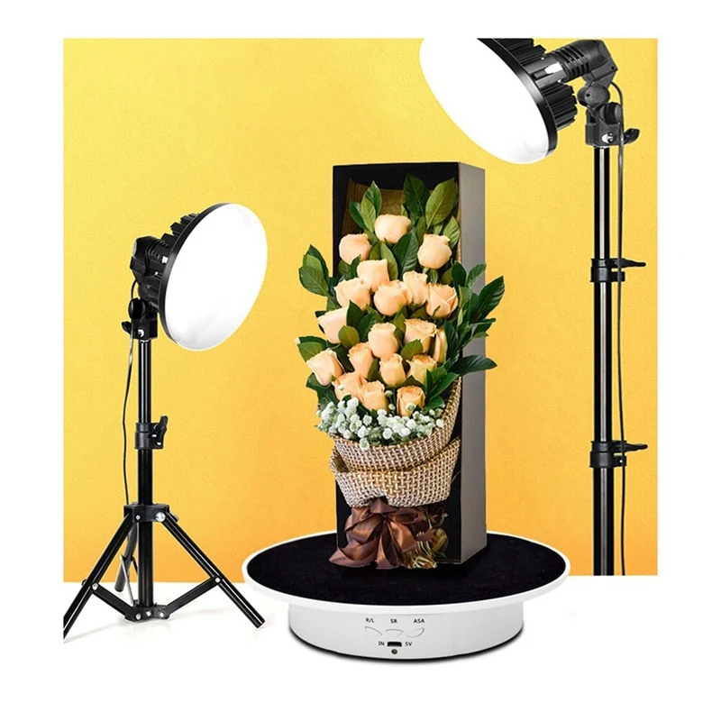 Rechargeable Automatic Revolve Live Jewelry Artifacts Video Electric Rotational Table Durable A