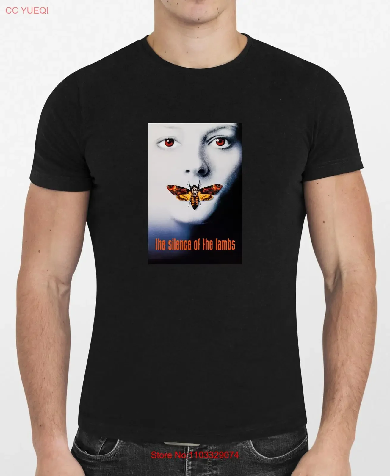 Футболка с постером фильма The Silence Of Lambs 1991, мужская и женская, новая винтажная, дышащая, стильная, удобная, слегка с рисунком