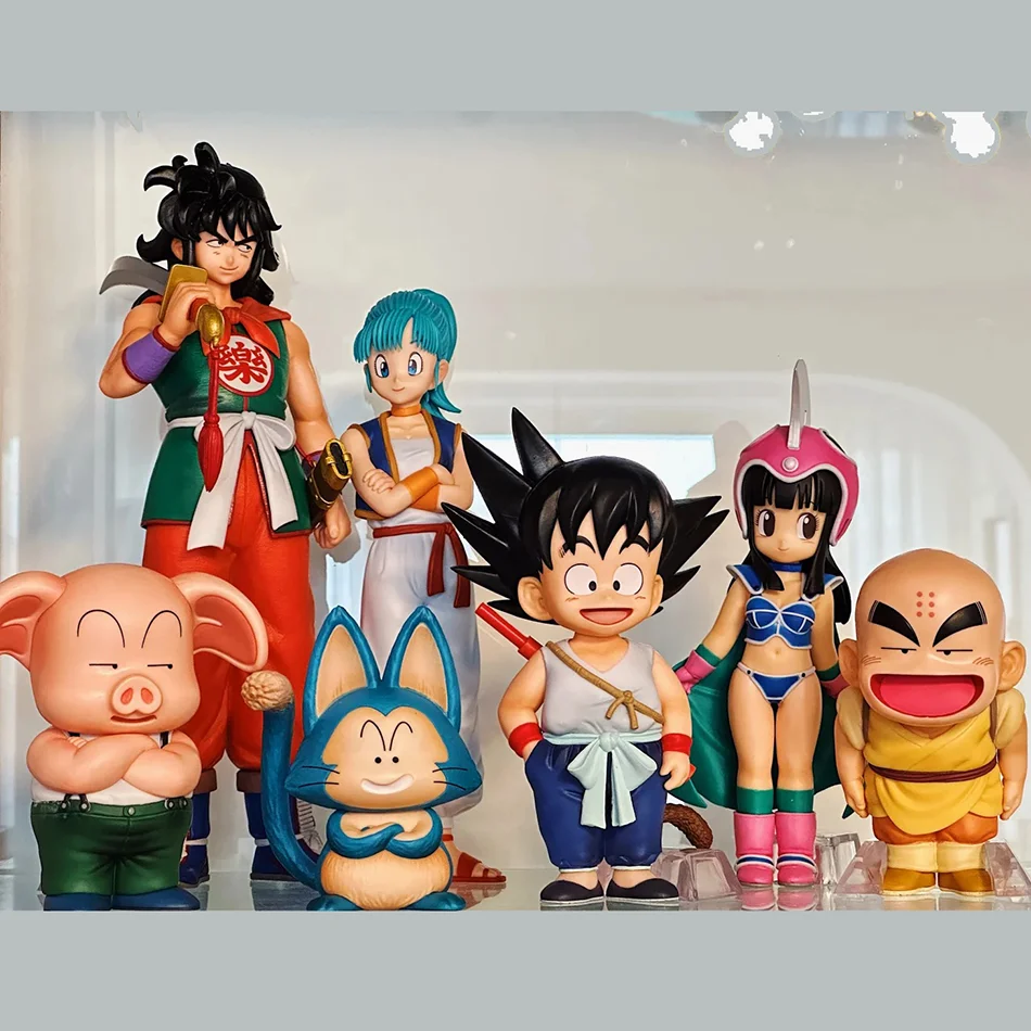 Nuevo set de 6 figuras de anime de Dragon Ball Z: Son Goku, Krillin, Chichi, Bulma, Puar y Oolong. Muñecos de PVC con diseño de dibujos animados, ideales como regalo de cumpleaños.