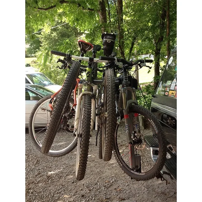 Bicycle rack tow hook, square mouth tilted folding with lock