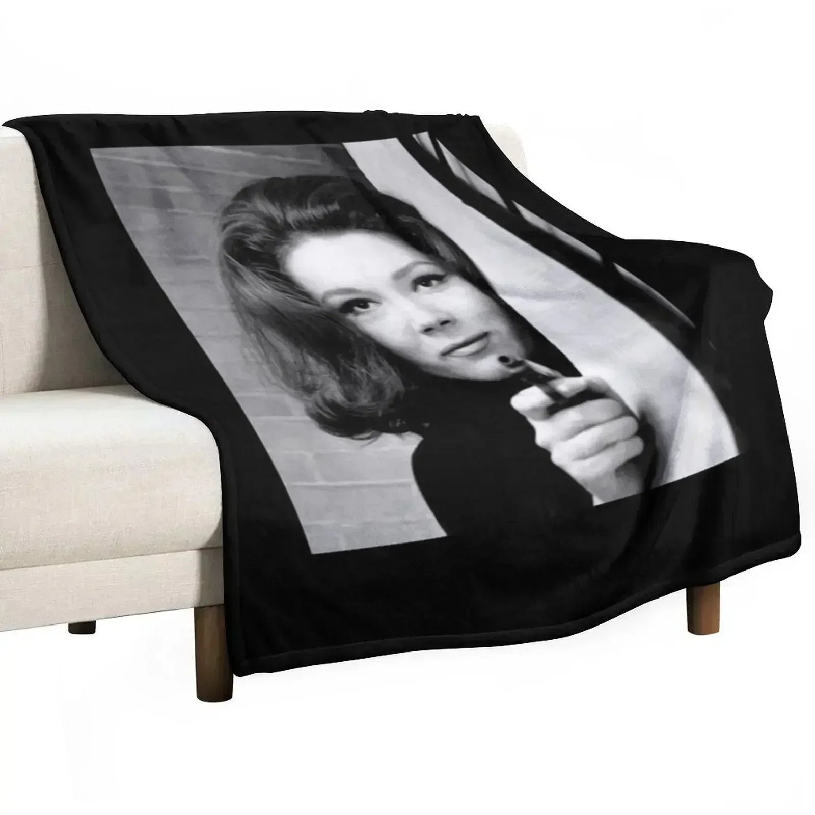 Rest in Peace Dame Diana Rigg Throw Blanket Luxury Brand Soft Plush Plaid anime Moving Bed Quilt Blankets