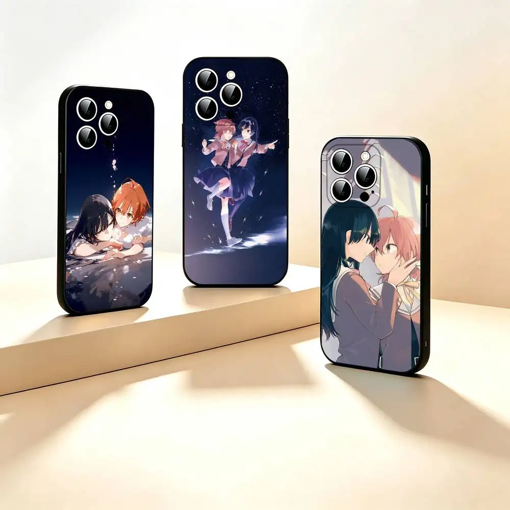 Bloom Into You Black Soft Cell Protective Phone Cover For iPhone 11,12,13,14,15,16,17,16E Mini Pro Air Max Plus
