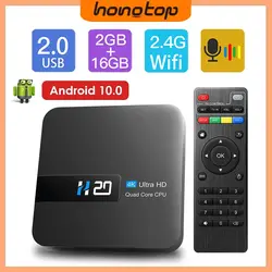 HONGTOP H20 New Smart TV Box Android 10.0 2GB 16GB 4K 3D HD H.265 Media Player Android TV Box Very Fast 1080P Set Top Box