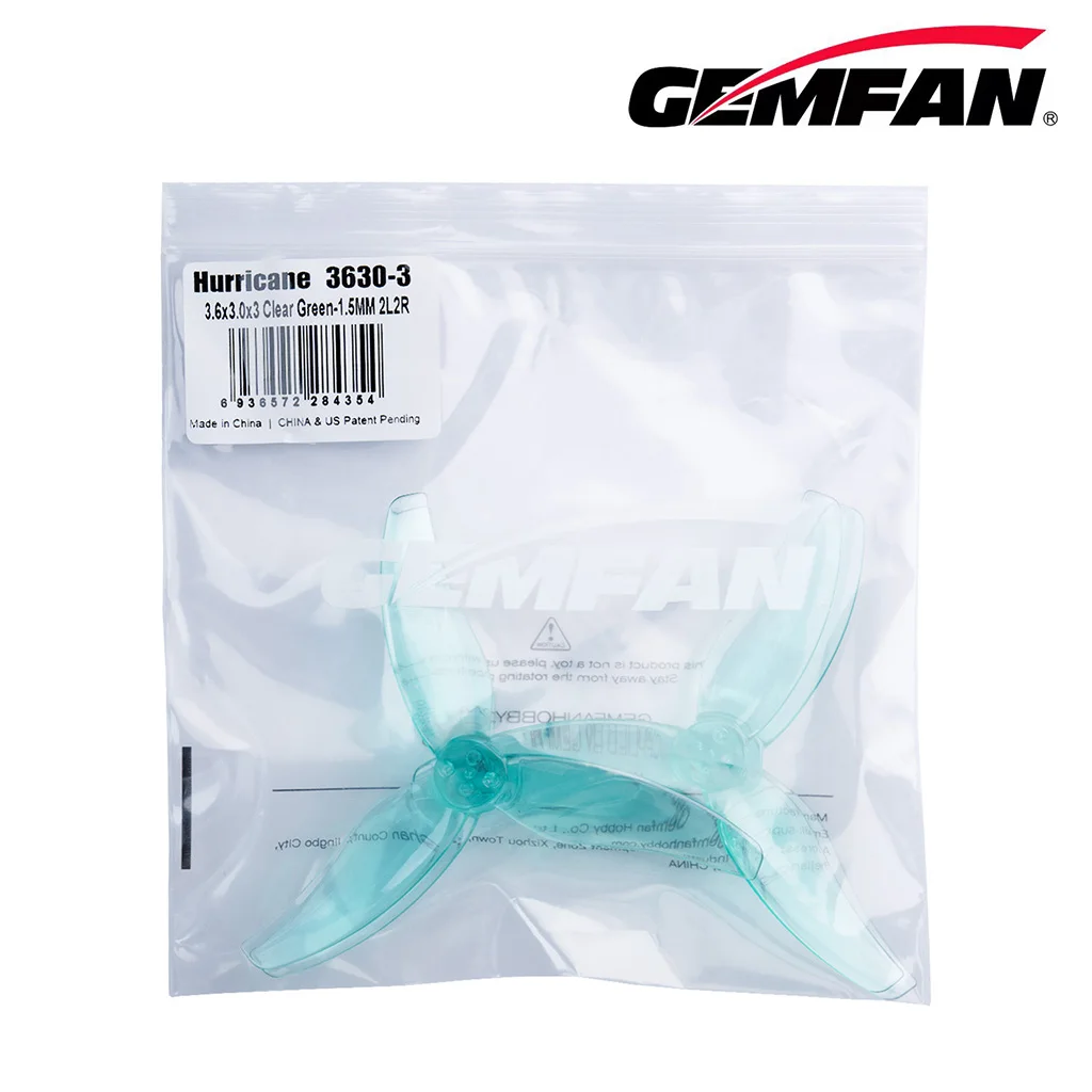 Gemfan(10CW+10CCW) Hurricane 3525 3630 4023 4525 3,5 Zoll/4 Zoll 1,5MM 3-Loch PC Propeller für 1806-2004 Motoren für FPV Freestyle – Detail 19