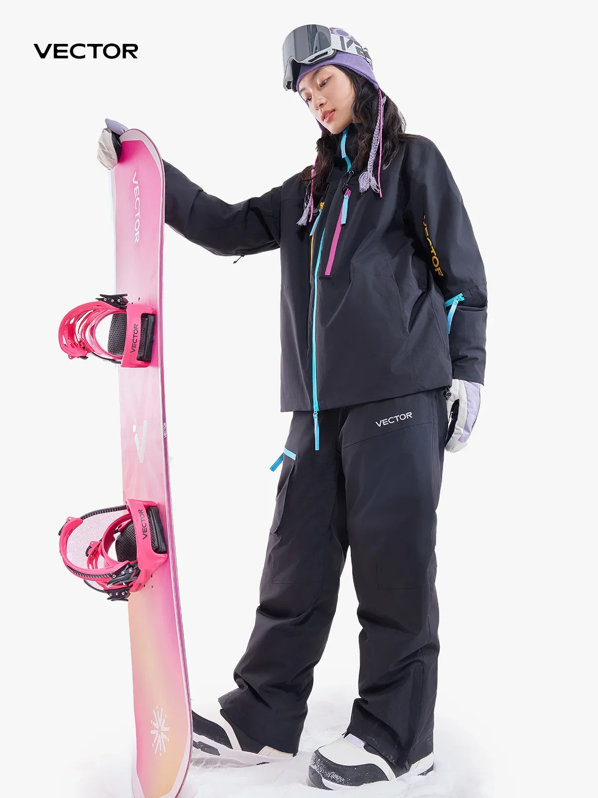 VECTOR Women's Thermal Ski Jacket Men's Snow Jacket Winter Waterproof Windproof Durable Snowboard Skiing Wear Outdoor Sports