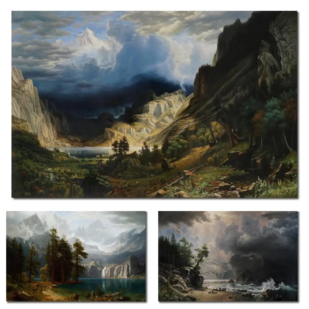 

Альберт Bierstadt Sierra Nevada красивый пейзаж картина маслом ручная роспись картина свернутый холст для декора стен гостиной