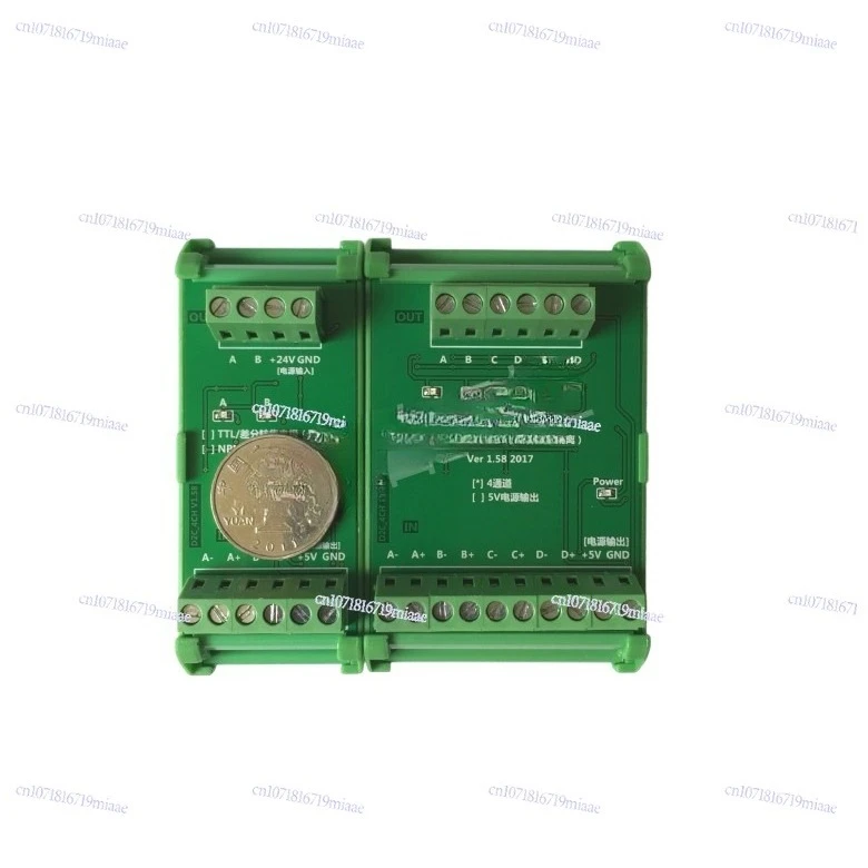 

2/4 Channel Differential Signal Conversion Single-ended Collector Servo Encoder 2MHz Conversion Board PLC Fully Compatible