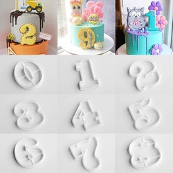 1Pcs Large Number 0 To 8 Cookie Cutter Cartoon Fondant Frosted Cookie Cutting Die Cake Decorating Tools Baking Cake Biscuit Mold