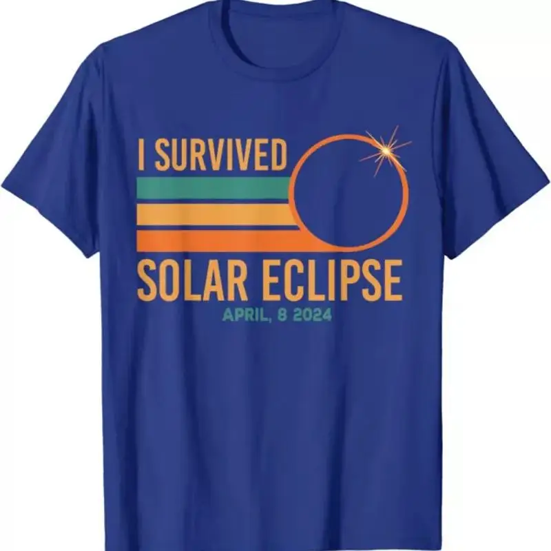 

Я выжил солнечном затмение, апрель 8 2024, забавная футболка Totality