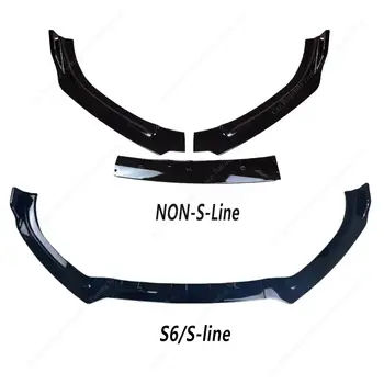 適用於Audi A6 S6 C7 汽車前保險桿唇擾流板分離器擴散器 A6 4G TFSI FSI TDI S-Line 2015-2018 改款車身套件改裝 8 best sales 奧迪A6 C7車身套件 - №2