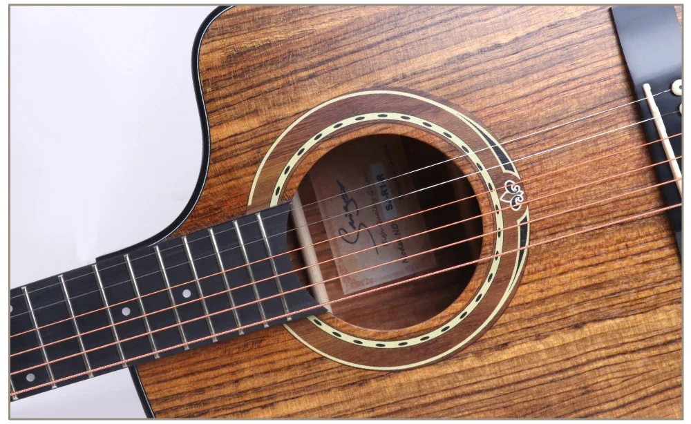 Left Handed Acoustic Guitar with Armrest Walnut Steel Strings Folk Acoustic Guitar