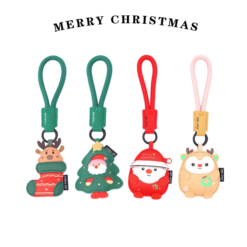 

2PCS New Santa Claus Keychain Christmas Decorations Hanging Small Pendants on Bags Party Gifts for Friends