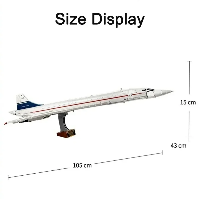 2083 pieces Airbus Concorde passenger aircraft building blocks home decor adult party supplies birthday holiday gifts collecti