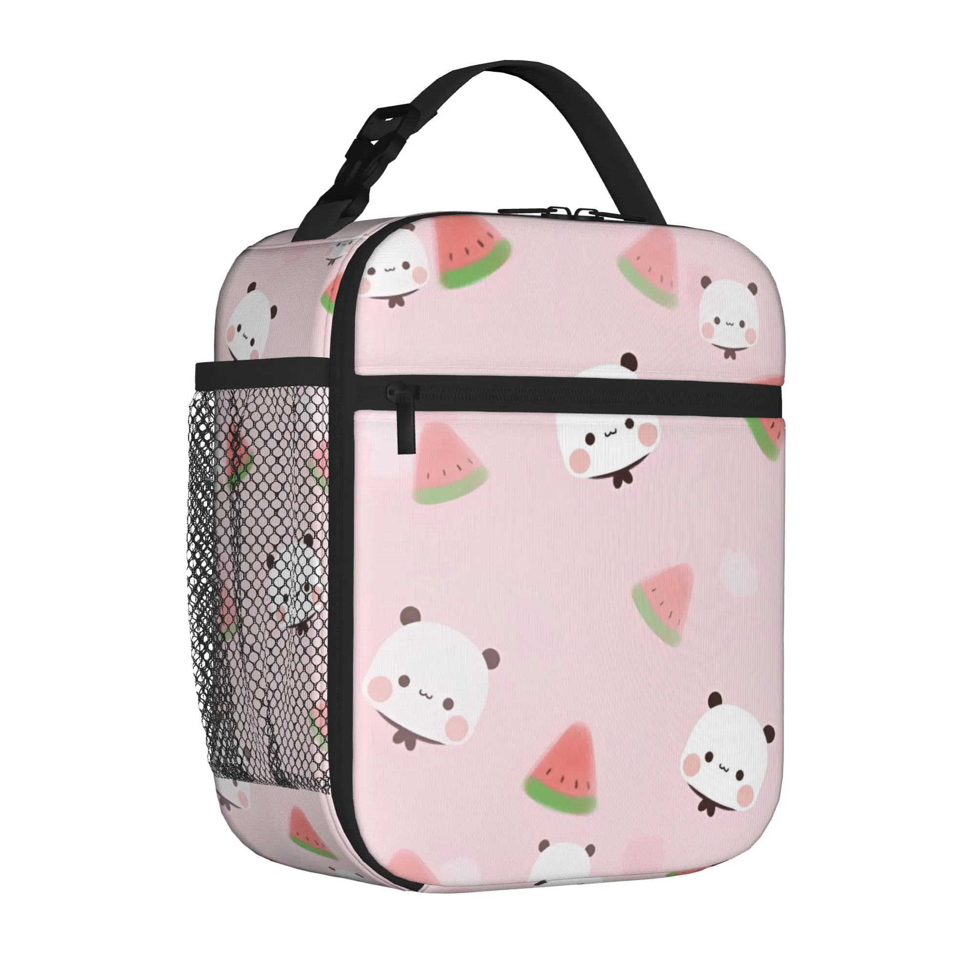 

Insulated Lunch Bag Bubu Dudu Panda Bears Cartoon Watermelon Storage Food Box New Thermal Cooler Bento Box For School