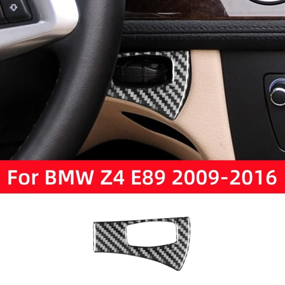 

Для BMW Z4 серии E89 2009-2016 автомобильные аксессуары из углеродного волокна, интерьерный ключ автомобиля, пусковой переключатель, накладка, рамка, декоративные наклейки