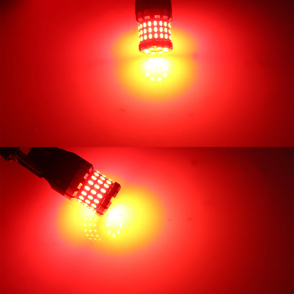 BMTxms 2PCS Strobe Flash W21/5W P21/5W T20 P27/5W P21W LED Bremslichter Super Rot 7443 1157 BAY15D T25 3157 1156 BA15S Bremsleuchte – Detail 6