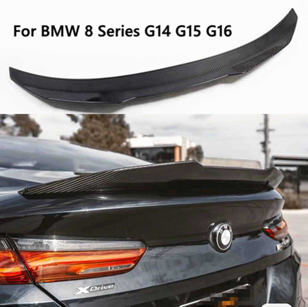 For BMW 8 Series G14 G15 G16 2020 2021 2022 2023 PSM style High Quality Dry Carbon Fiber Wing Trunk Spoiler