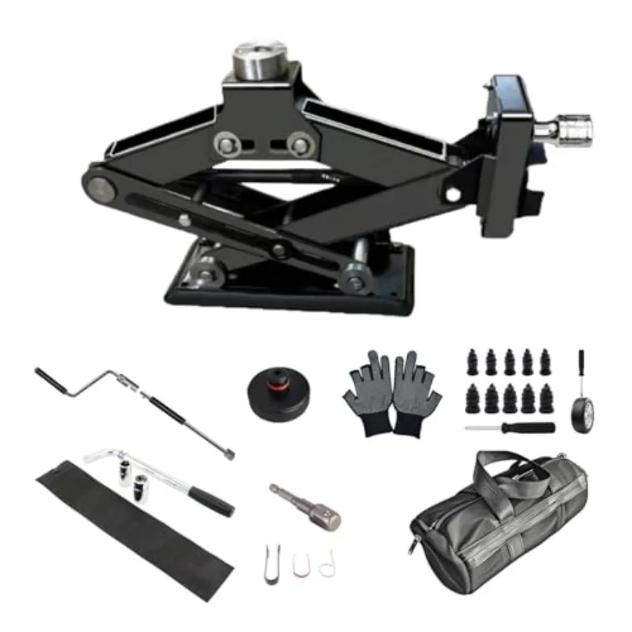 

Комплект автомобильного домкрата Ножничный домкрат для автомобиля 2,5 тонны (5500 фунтов) для внедорожника DP025-K