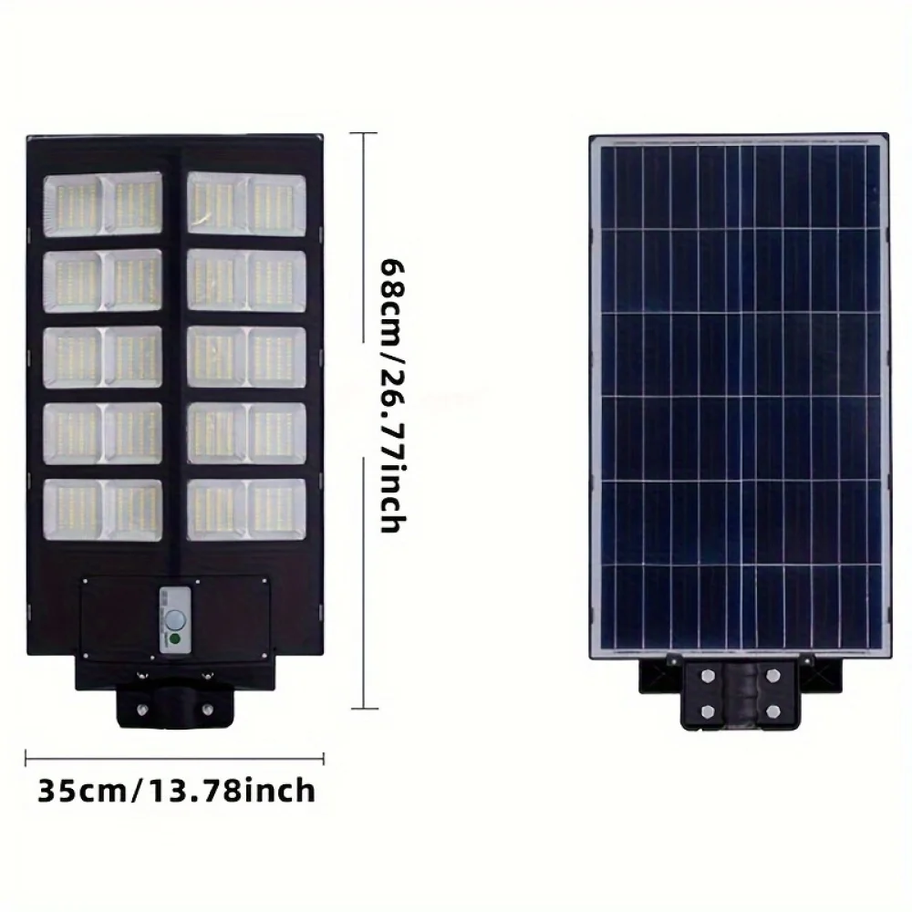 Solar Street Lights Outdoor 800pcs Super Bright LED Beads Commercial Parking Lot Light  Dusk To Dawn Solar Security Flood Lights