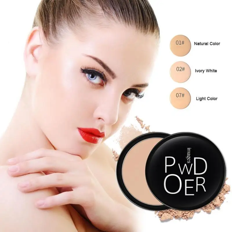 Neue gesichts gepresste Puder kosmetik lang anhaltende Öl kontrolle aufhellende Make-up-Puder-Palette Schönheit lang anhaltende Make-up-Effekt