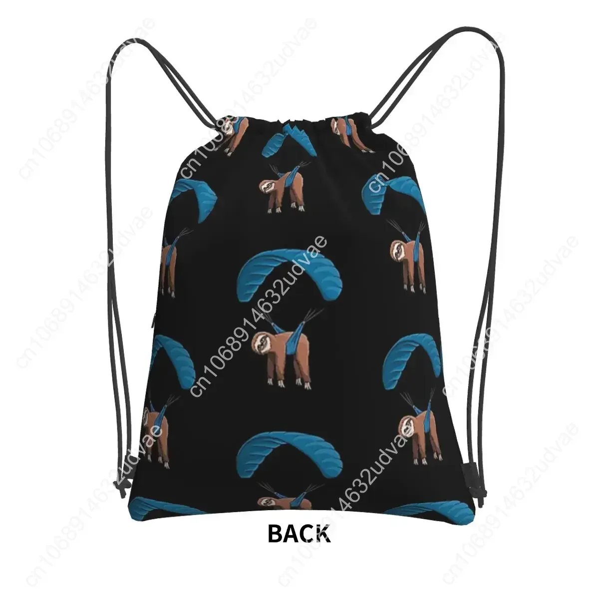 Paragliding Flying Sloth Skydiving Paraglider Portable Backpacks Drawstring Bag Casual Storage Bags For Travel Sport Man Woman