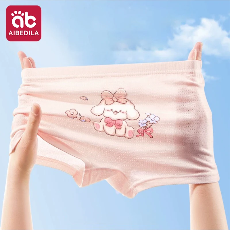 AIBEDILA Toddler Girls Cotton Modal Panties Soft Breathable Seamless Boxer Briefs No Ride Up Comfort Underwear for Big Girls