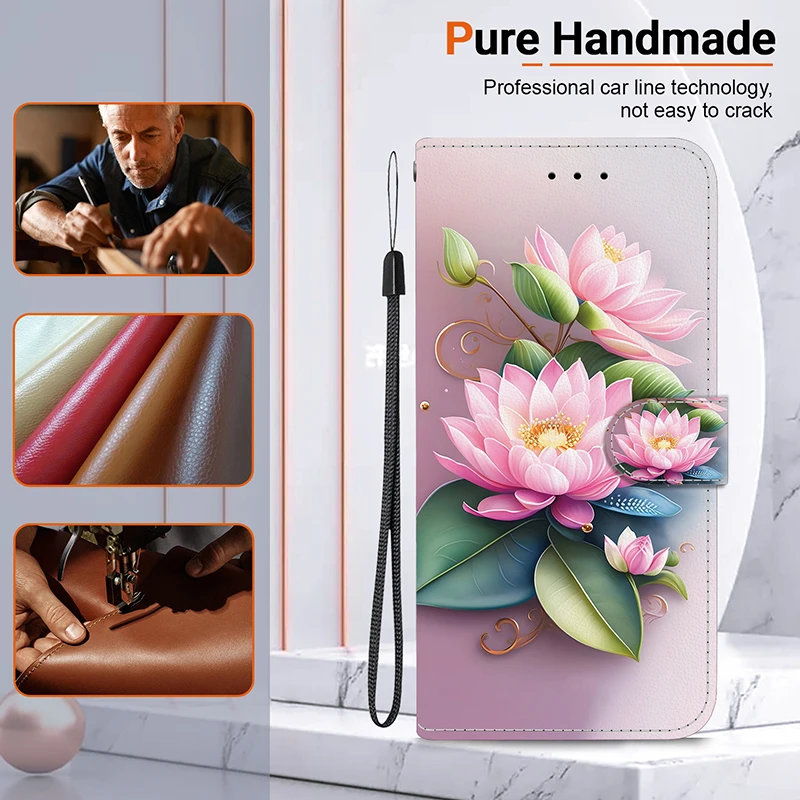 Stand Flip Wallet Case für iPhone 11 12 13 14 15 16 17 Pro Max XR 14 15 16 Plus 16e 17 Air Leder Schutzhülle – Detail 10