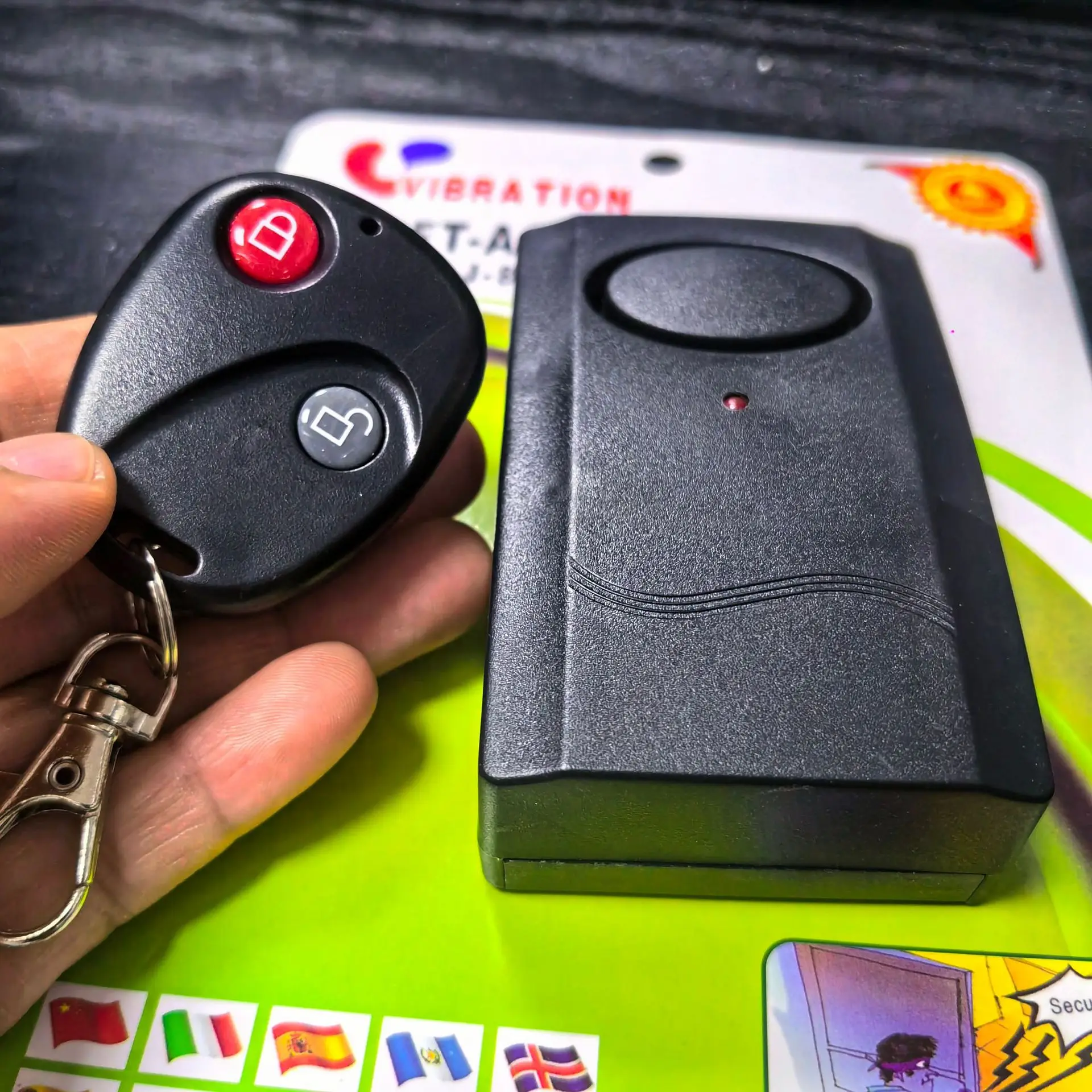 Drahtlose Fernbedienung Vibration Alarm Sensor für Fahrrad Auto Vibration Sicherheit Alarm Detektor