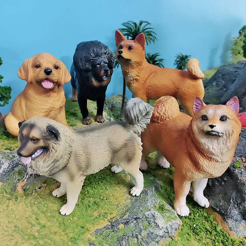 Simulation Pet Dog Model Fun Shiba Inu Samoyed Dog Labrador Tibetan Mastiff Sheepdog Desktop Decoration Ornaments Kids Toys Gift