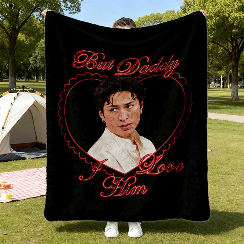 Hudson Williams Flannel Blanket, But Daddy I Love Flannel Throw, Hudson Williams Fan Cozy Blanket, Retro Graphic Warm Bl