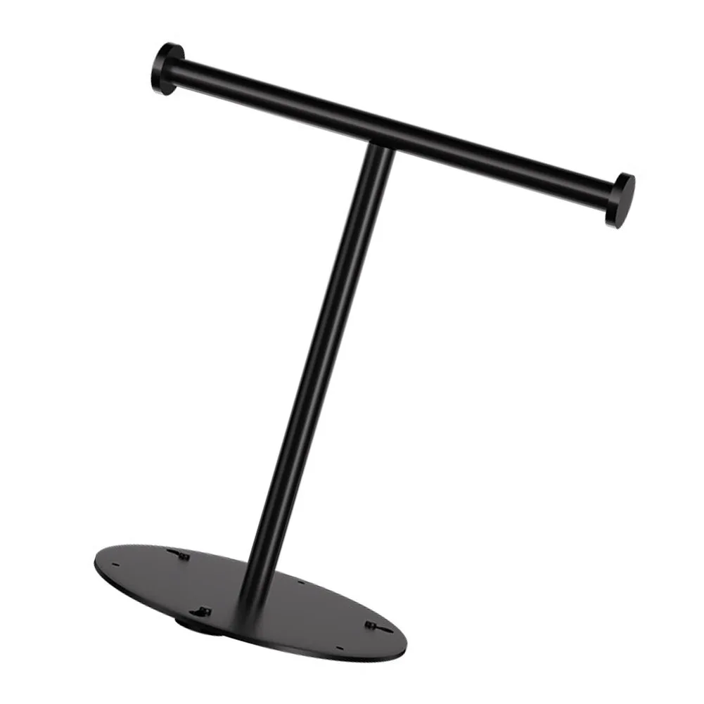 T-Shaped Stainless Steel Towel Stand for Bathroom and Kitchen Countertop Use Designed to Minimize Slippage and Maximize Utility