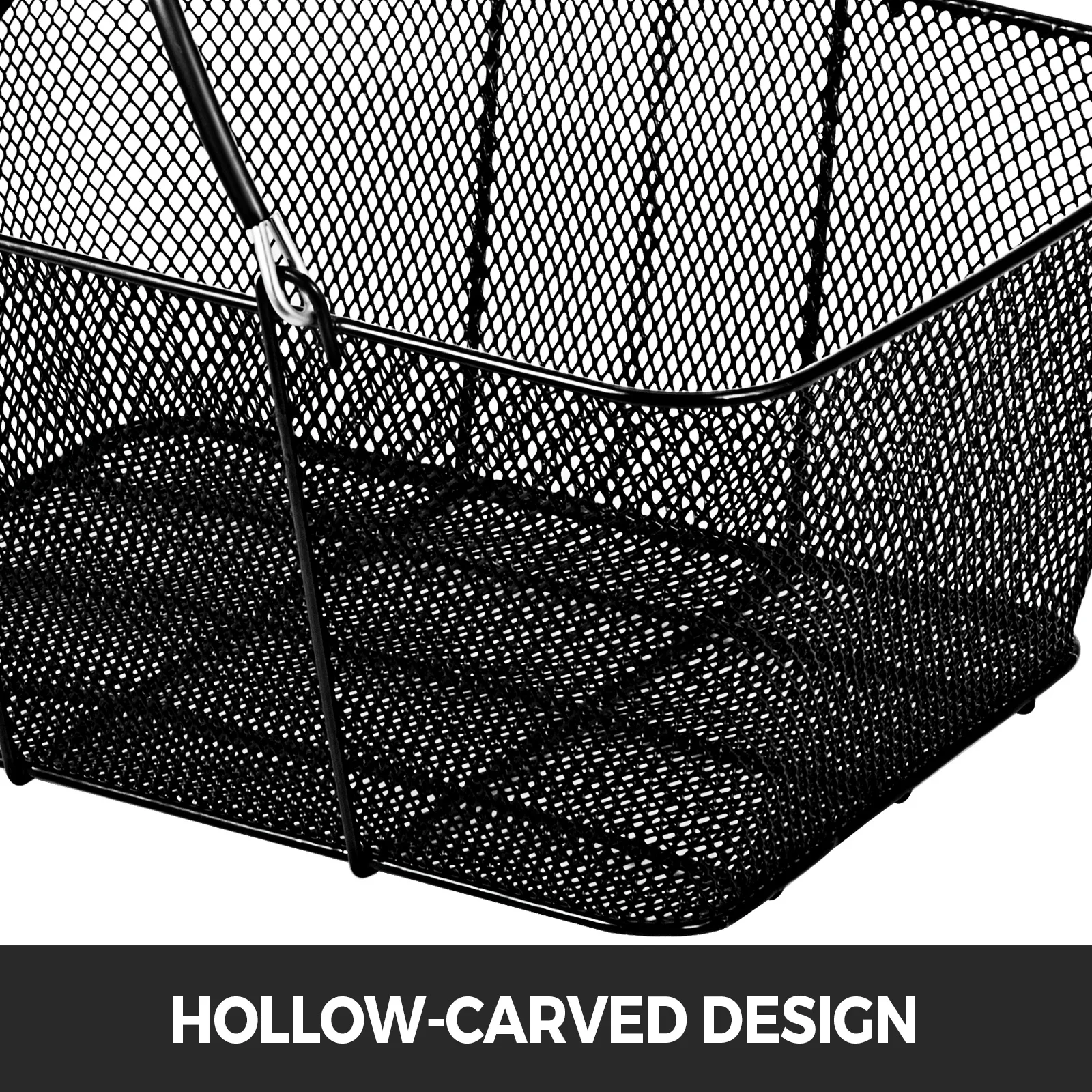 VEVOR 12PCS Shopping Baskets with Handles, Portable Black Wire Mesh shopping Basket Set for Stores Shopping