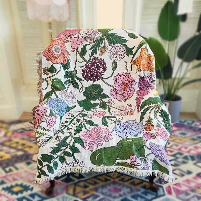 Bohemian Throw Blankets for Decorative Sofa Bed Home Aesthetics Sofa Towel Vintage Picnic Blanket Tablecloth Tapestry Room Rug