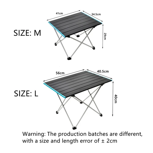 Imagen 2 del producto Mesa plegable portátil ultraligera para acampar, escritorio plegable para cena al aire libre, aleación de aluminio de alta resistencia para jardín, fiesta, Picnic, barbacoa