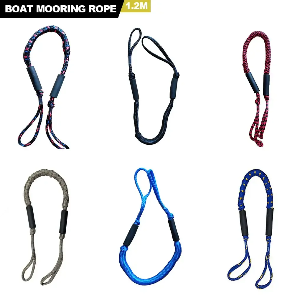 1.2m/3.3ft Boat Dock Lines Cords Docking Rope for Kayak Watercraft Jet Ski Pontoon Canoe Power Boat Mooring Rope Accessories