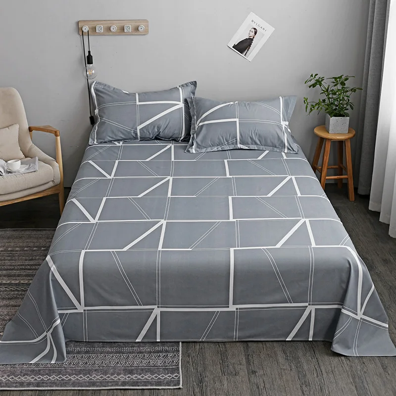 

2024 New Bed Sheet Single Piece 1.2m 1.5 Single/Double Pillow Case Three Piece Set